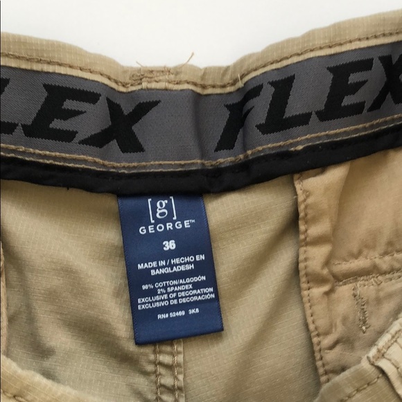 george flex waist cargo shorts